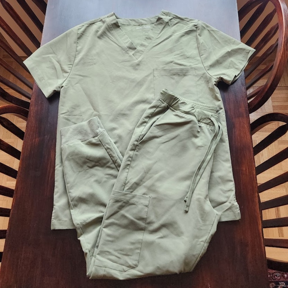 Mandala Scrub Set S/M Men's Light Green